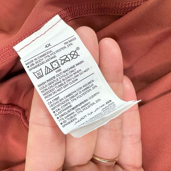 Old Navy Leggings Womens 4X Brown Solid High-Rise Go-Dry Powersoft Activewear Ne - Picture 9 of 12